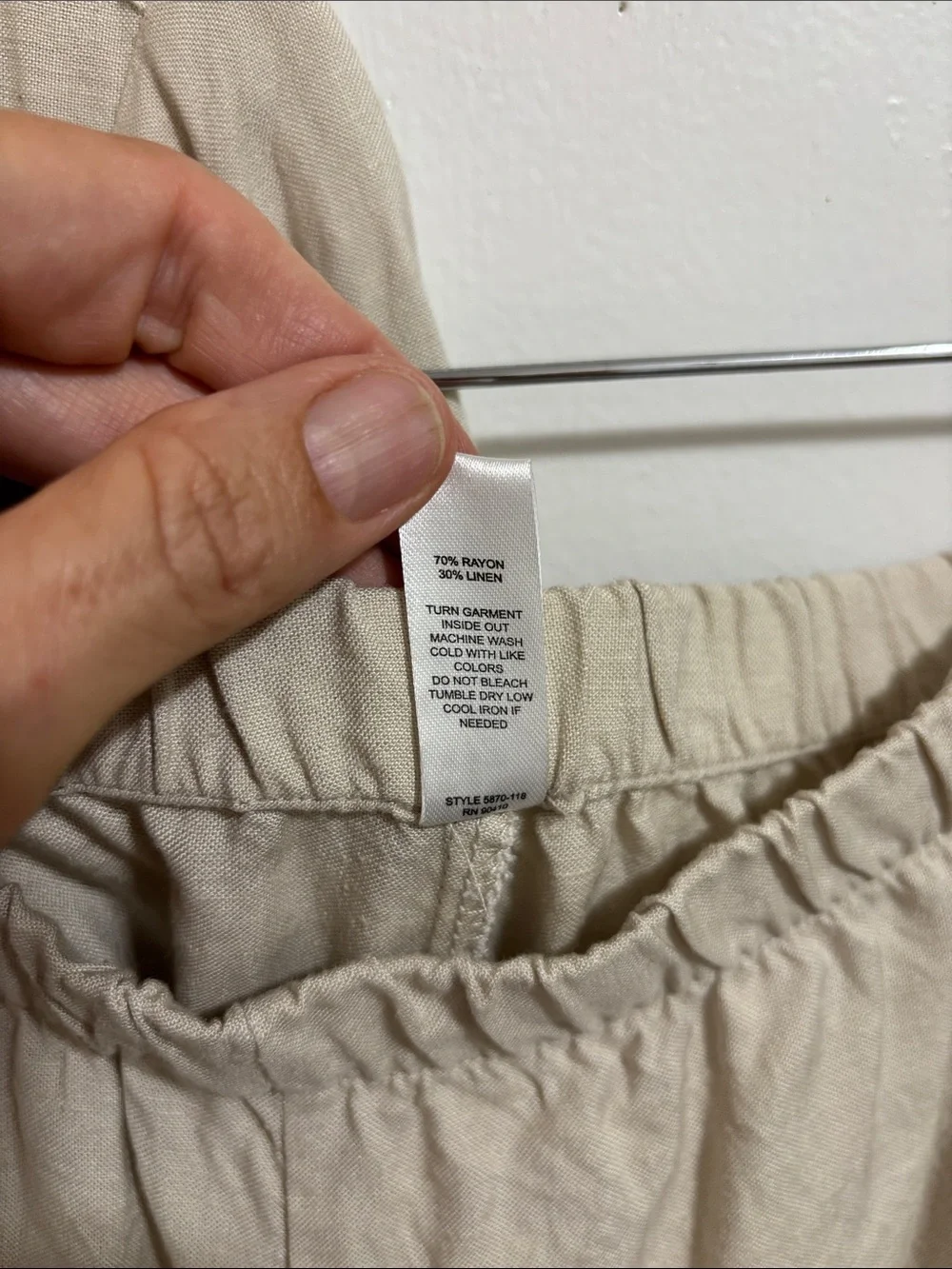 Nicole Miller Women’s Linen Blend Pajama Set Small